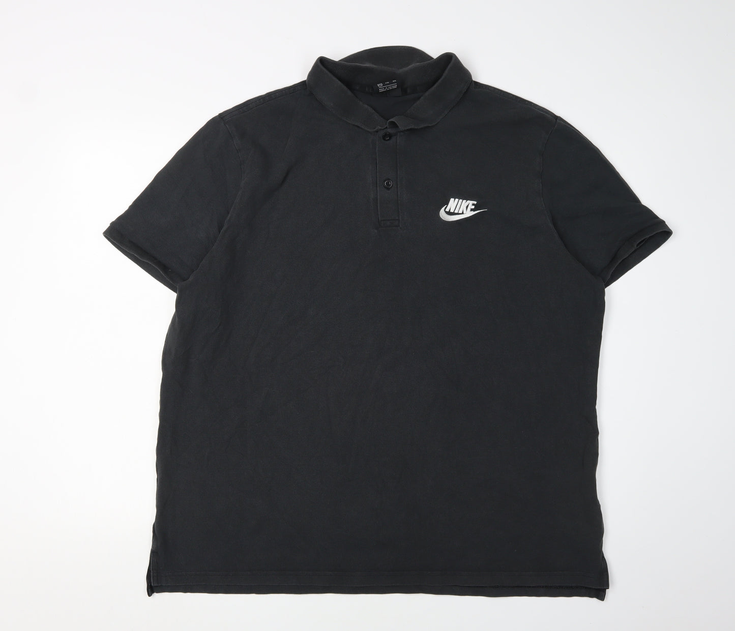 Nike Men's Black 2XL Polo Shirt with Logo