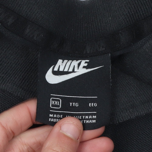 Nike Men's Black 2XL Polo Shirt with Logo
