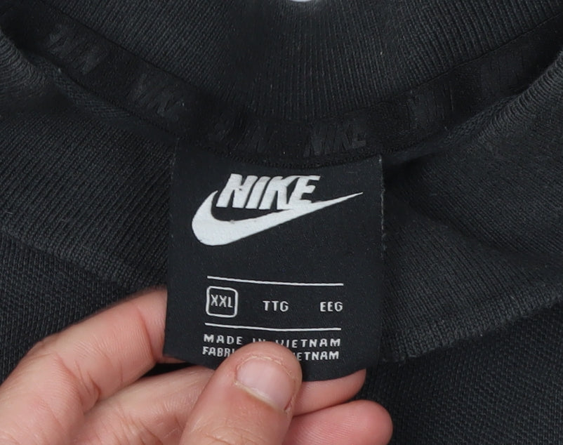 Nike Men's Black 2XL Polo Shirt with Logo