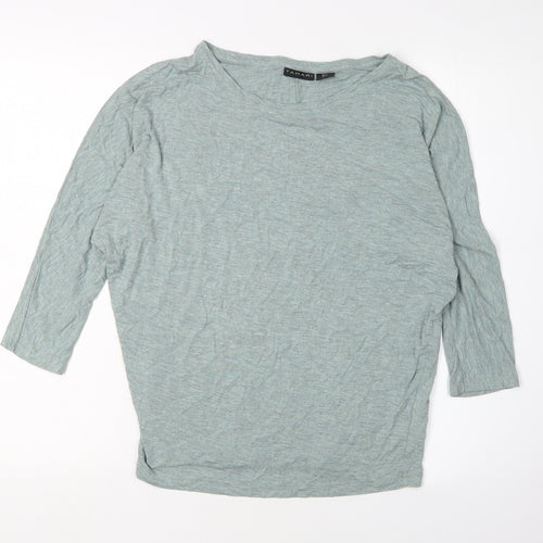 Tahari Women's Green 3/4 Sleeve Basic Blouse S