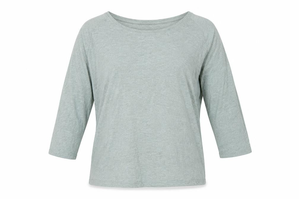 Front view of Tahari Women's Green 3/4 Sleeve Basic Blouse S
