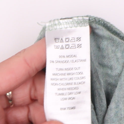 Tahari Women's Green 3/4 Sleeve Basic Blouse S