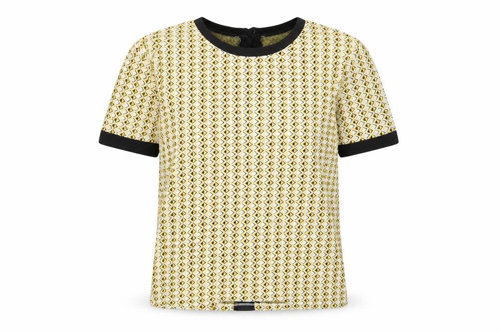 Front view of River Island Women's Multicoloured Geometric T-Shirt