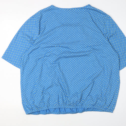 Cotton Traders Women's Blue Polka Dot Blouse Size 20