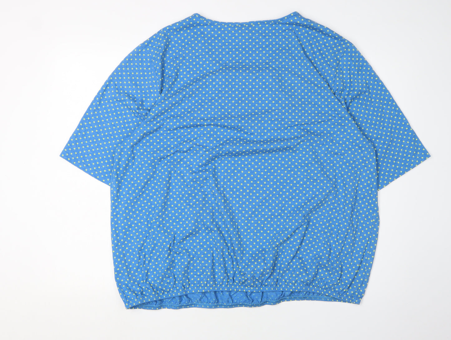 Cotton Traders Women's Blue Polka Dot Blouse Size 20