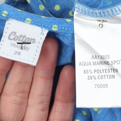 Cotton Traders Women's Blue Polka Dot Blouse Size 20