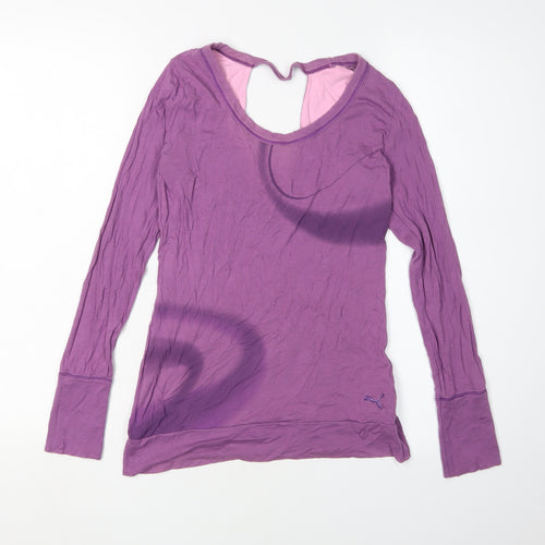 Puma Women's Purple Long Sleeve Activewear Top