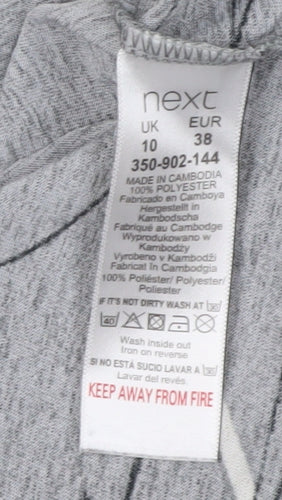 Next Women's Grey T-Shirt Dress, Size 10, Abstract Design