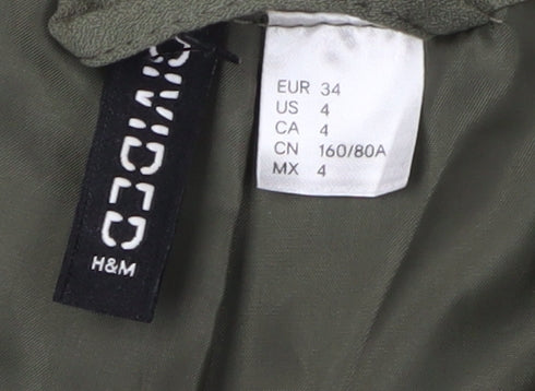 H&M Women’s Green Blazer, Size 6, Casual, Autumn/Spring