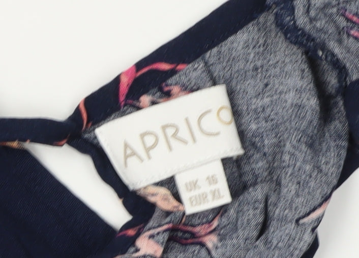 Apricot Women's Blue Floral Blouse, Size 16 - Summer Casual