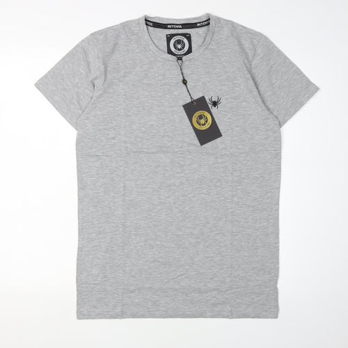 INTENSE Men's Grey Crew Neck T-Shirt Size S