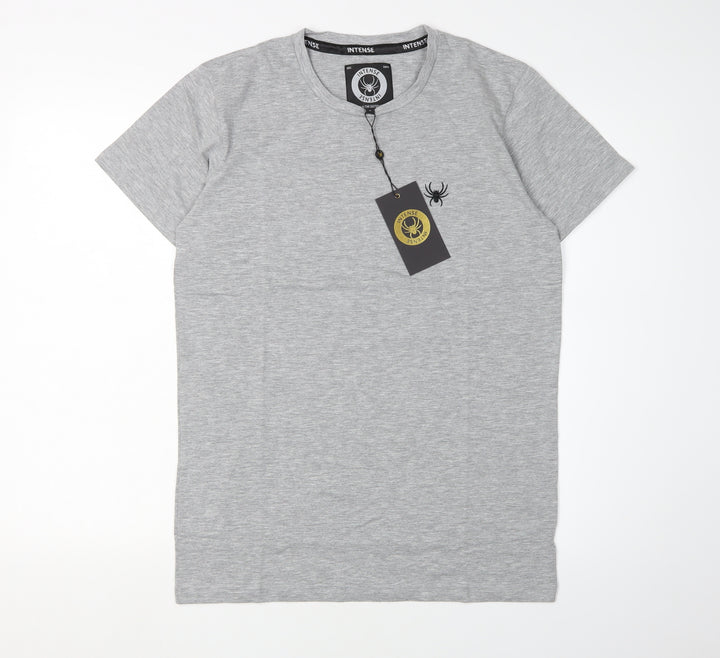 INTENSE Men's Grey Crew Neck T-Shirt Size S