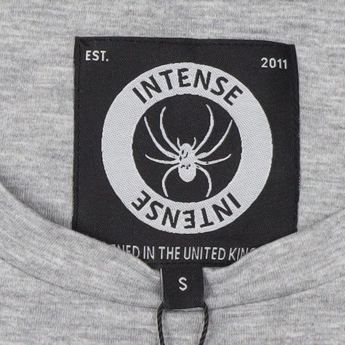 INTENSE Men's Grey Crew Neck T-Shirt Size S