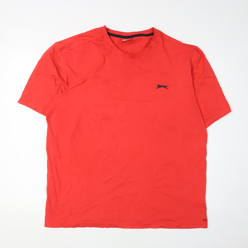 Slazenger Men's XL Red Cotton Crew Neck T-Shirt