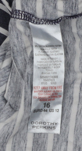 Dorothy Perkins Women's Multicoloured Stripe Top Size 16