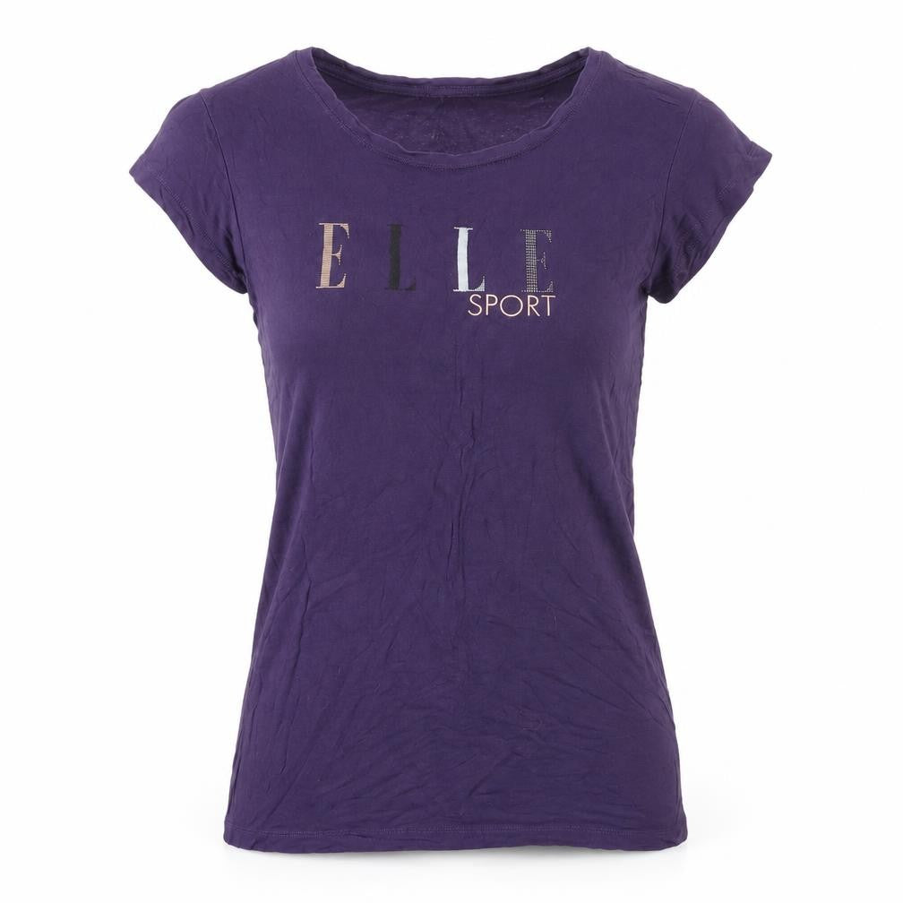 Front view of ELLE Women's Purple T-Shirt, size 10