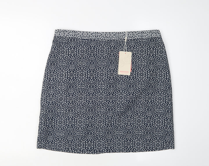 Monsoon Women's Multicoloured Skirt Size 14 Geometric
