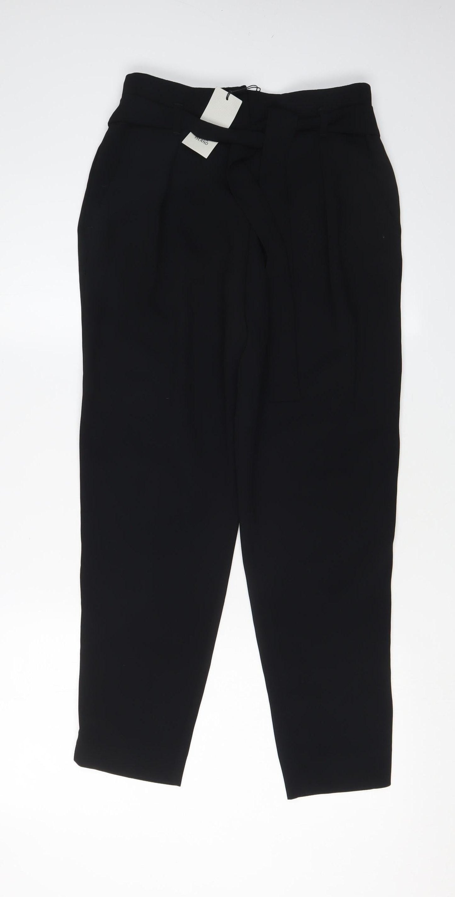 River Island Black Women's Paperbag Trousers Size 8