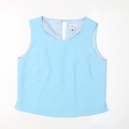 Libra Women's Blue Tank Top Size 12 Scoop Neck