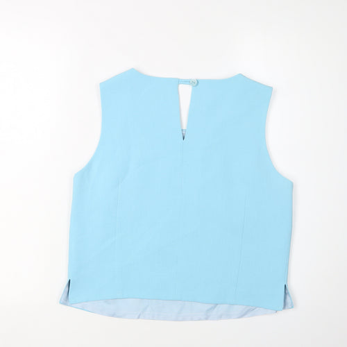 Libra Women's Blue Tank Top Size 12 Scoop Neck
