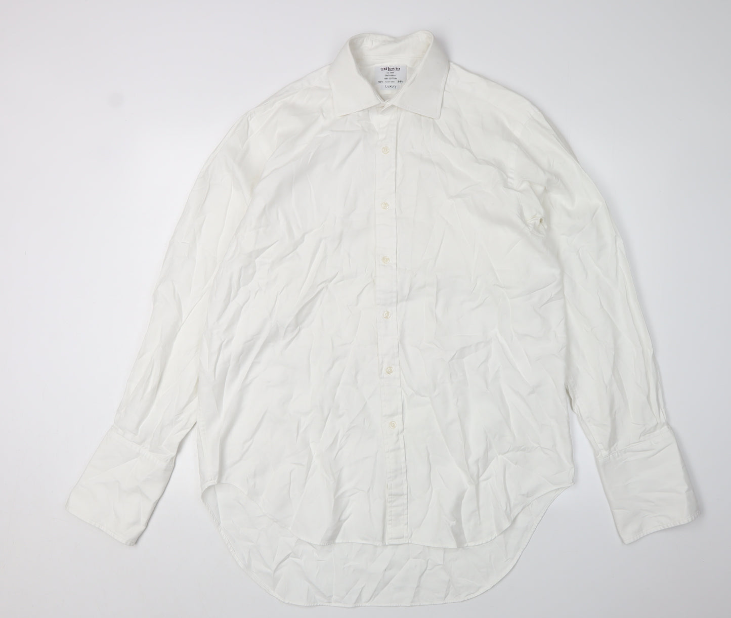 TM Lewin Men's White Long Sleeve Dress Shirt 16.5