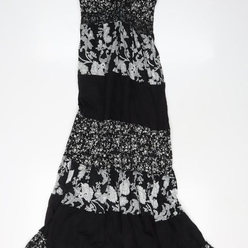 AX Paris Women's Black Floral Maxi Dress Size 12