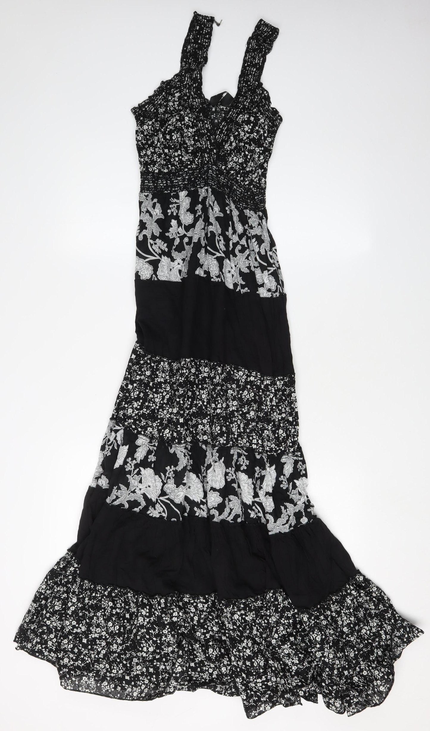 AX Paris Women's Black Floral Maxi Dress Size 12
