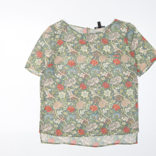 MNG Collection Women's Floral Blouse, Size 12, Multicoloured