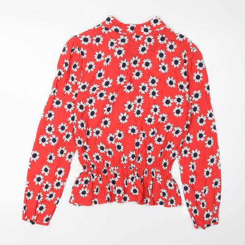 Marks and Spencer Women’s Red Floral Tunic Blouse Size 6