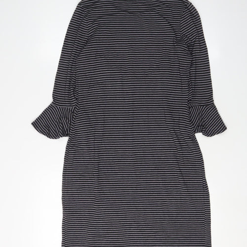 JoJo Maman Bébé Women's Black Striped Shift Dress S