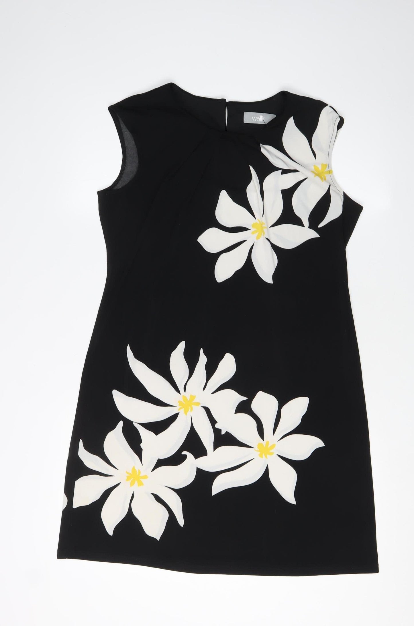 Wallis Women's Black Floral Shift Dress Size 12