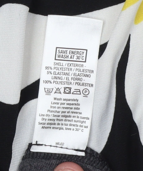 Wallis Women's Black Floral Shift Dress Size 12