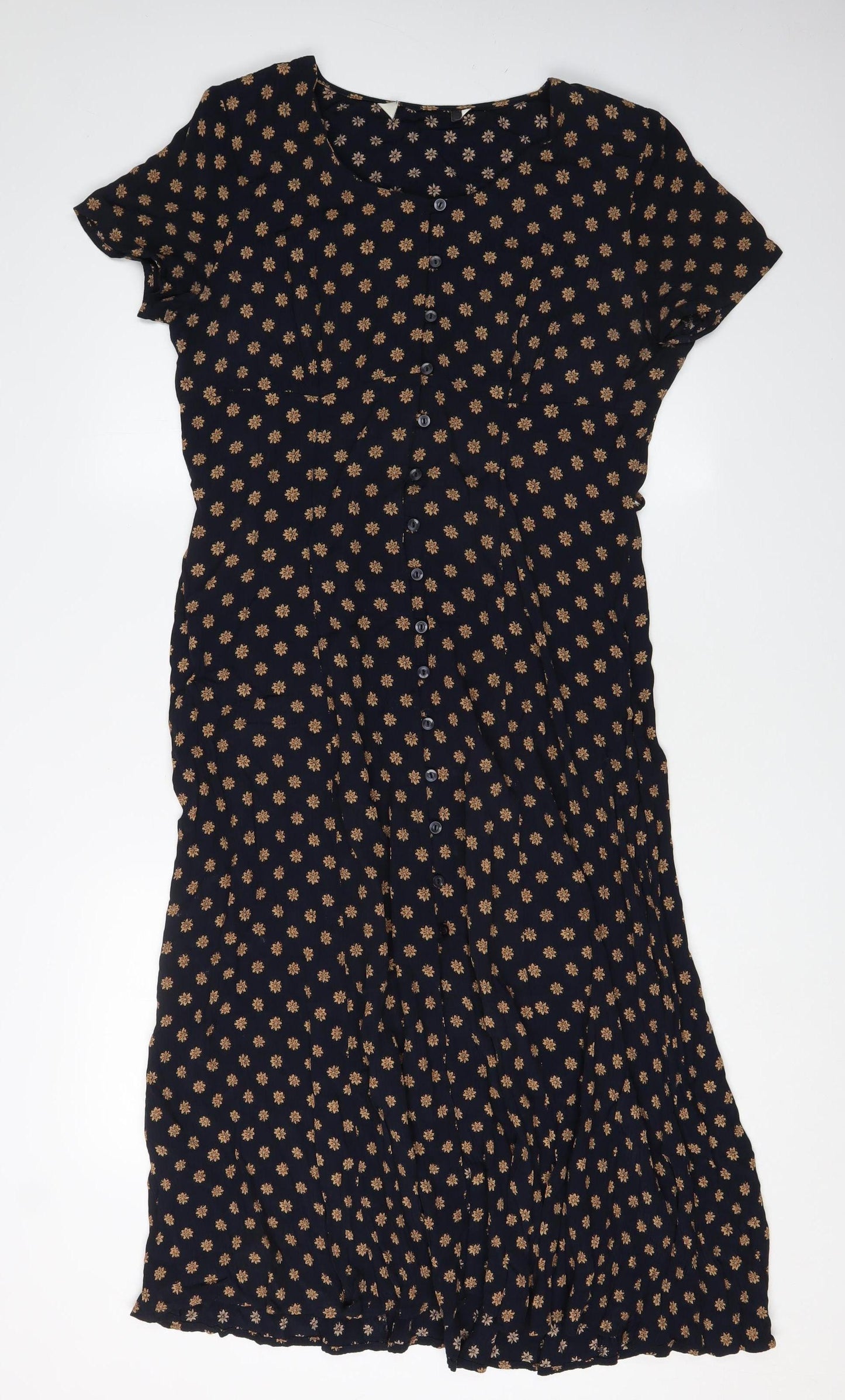 Berkertex Women Black Floral Dress Size 12