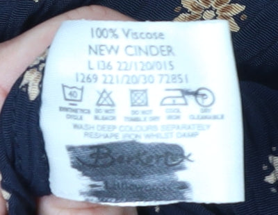 Berkertex Women Black Floral Dress Size 12