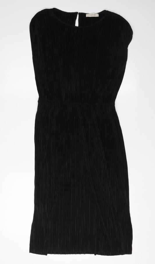 Oasis Women's Black Dress M Polyester Elegant