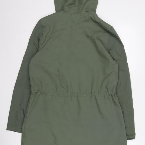 H&M Women's Green Parka Jacket, XS, Hooded, Casual Wear