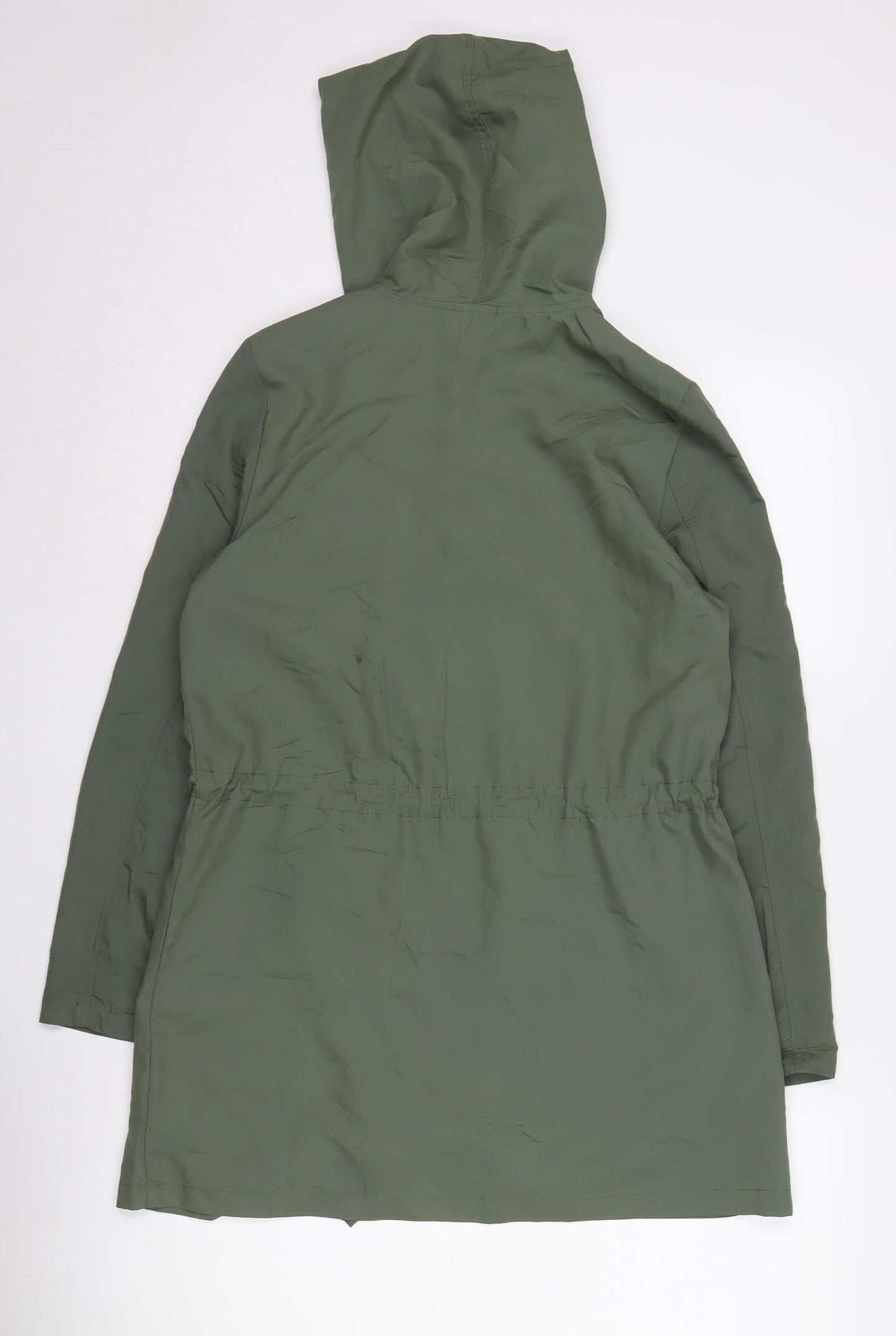 H&M Women's Green Parka Jacket, XS, Hooded, Casual Wear