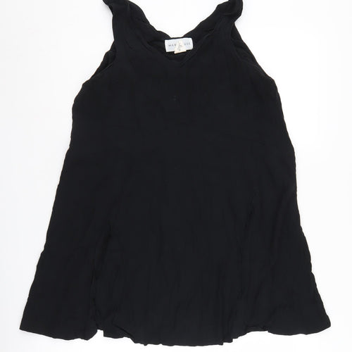 Warehouse Women's Black Tank Top Size 12 Viscose Sleeveless