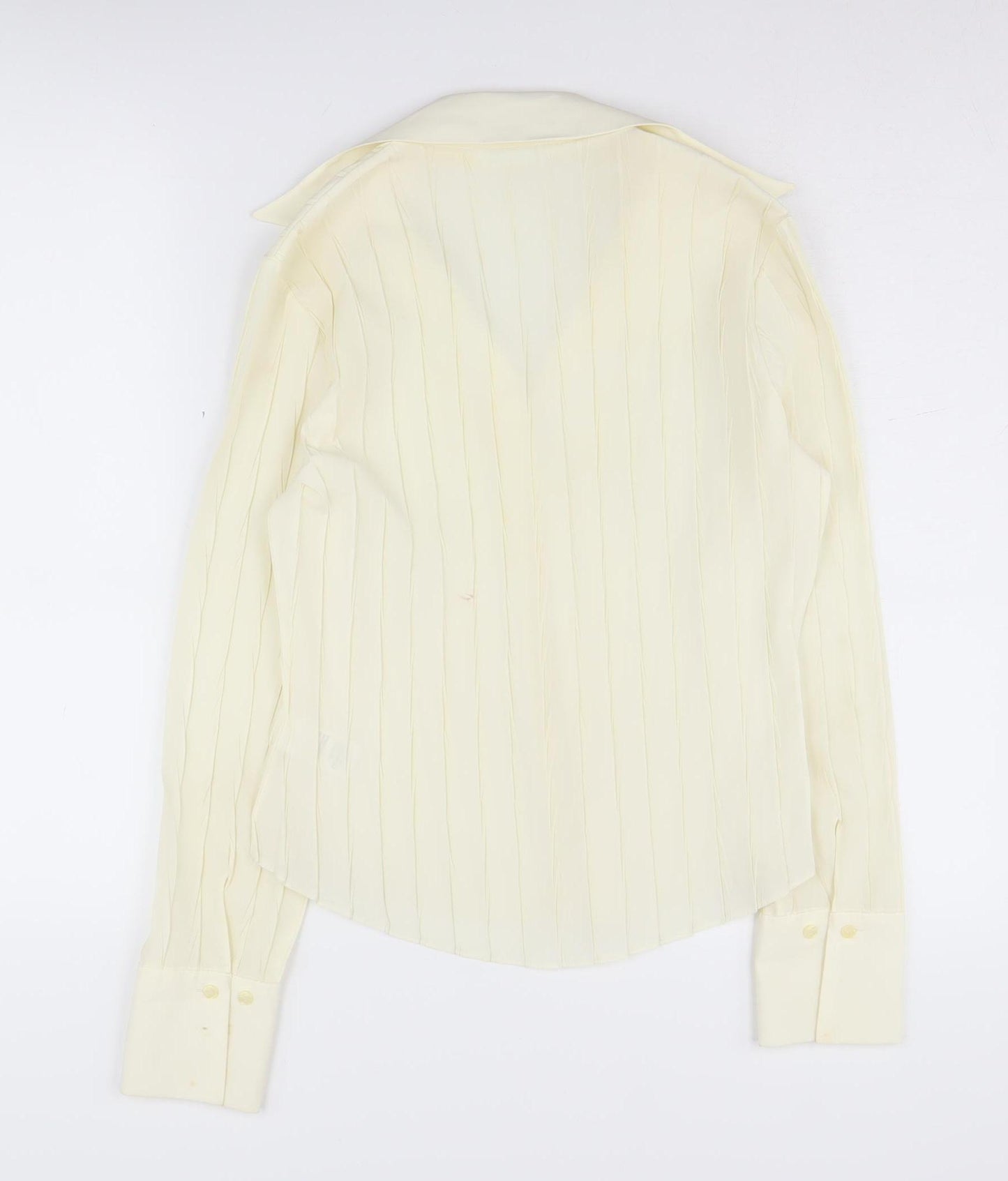 Marks & Spencer Women's Ivory Button-Up Shirt Size 12