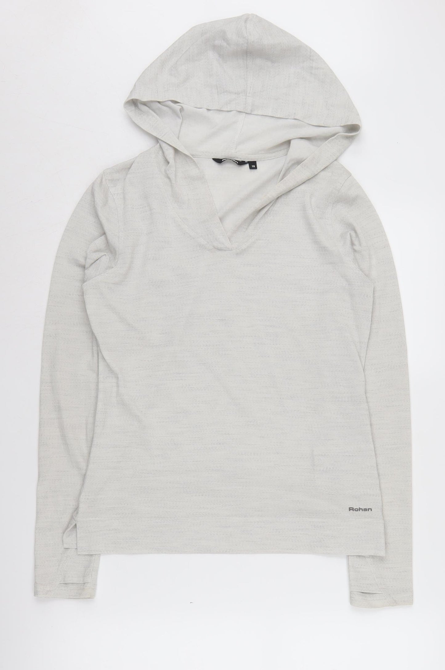Rohan Grey Women's Merino Wool Hoodie Size 10