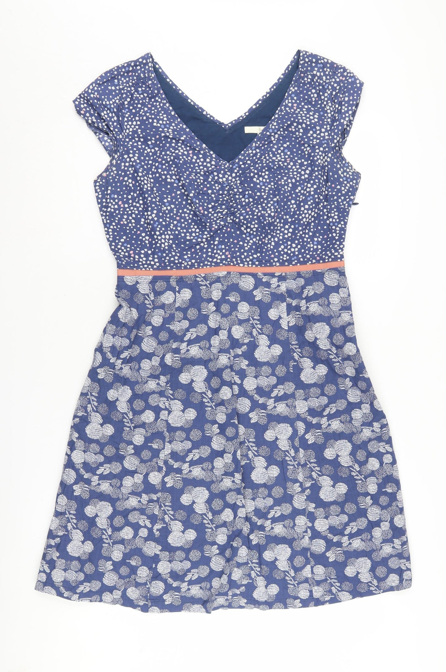 Boden Women's Blue A-Line Floral Dress, Size 10