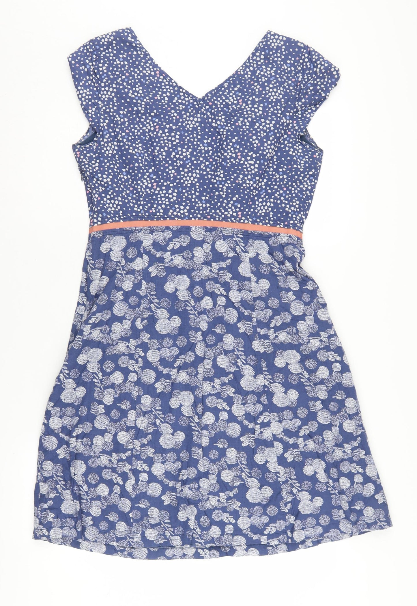 Boden Women's Blue A-Line Floral Dress, Size 10