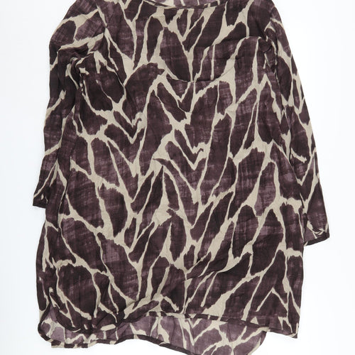 Masai Women's Brown Animal Print Shift Dress S