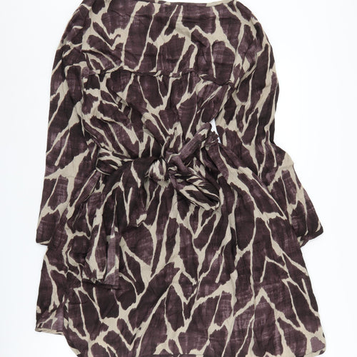 Masai Women's Brown Animal Print Shift Dress S
