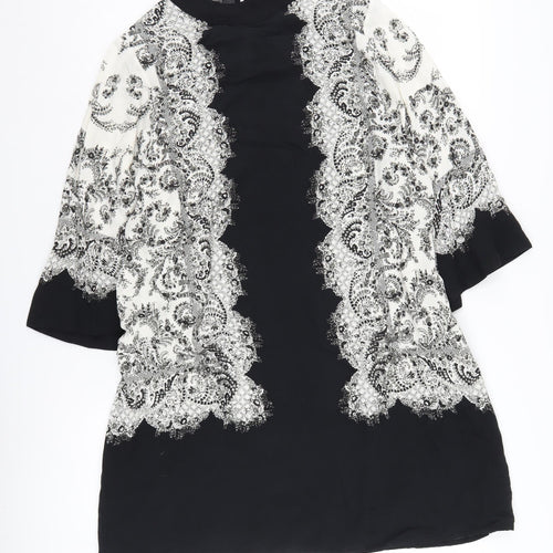 H&M Women's Black & White Paisley Dress Size 14