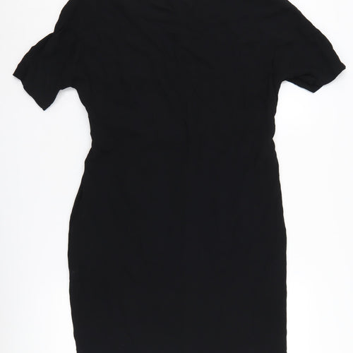 Zara Black Sheath Dress Size 12 Women's Viscose