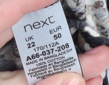 Next Women's Animal Print Cotton T-Shirt Size 22