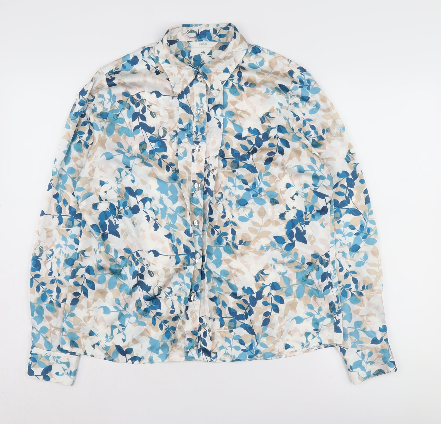 Marks and Spencer Women's Floral Button-Up UK 14