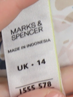 Marks and Spencer Women's Floral Button-Up UK 14