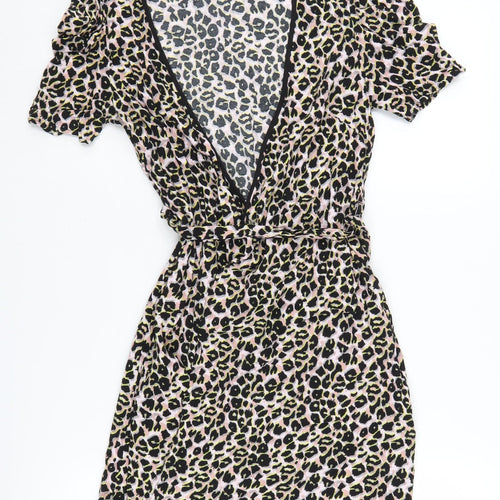 Topshop Women Multicoloured Wrap Dress Size 8